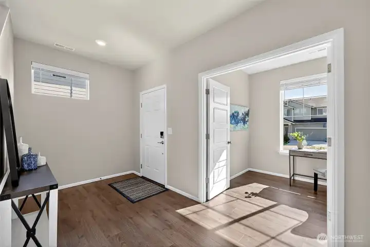 Double lead to the main floor Den/Office