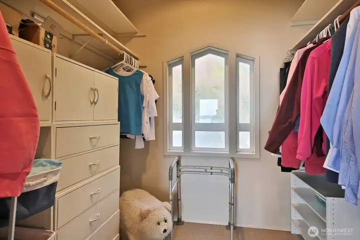 Large walk-in closet.