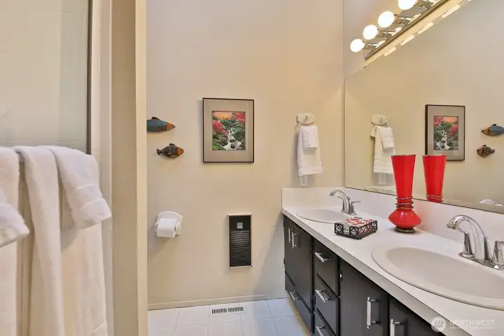 Guest bath with shower.