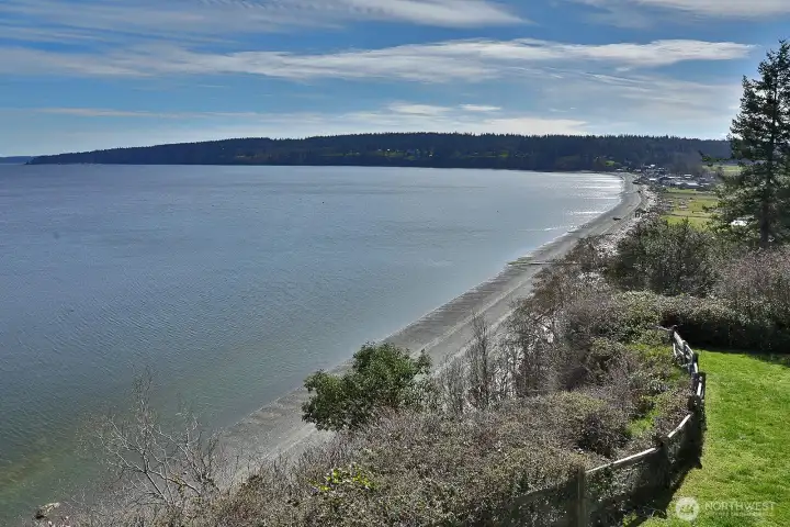 Community beach with boat launch.