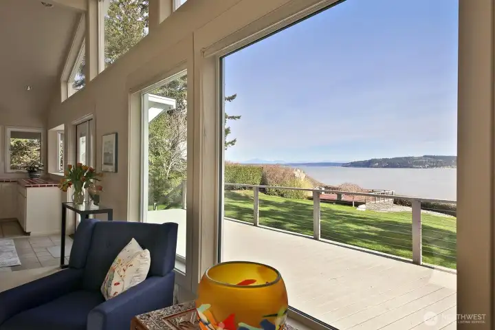 Wall of windows grace the living areas.