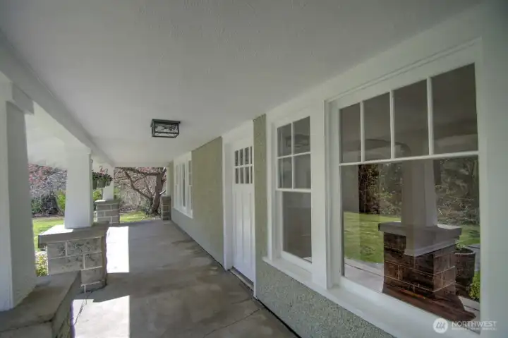 Covered front porch that was made for relaxing