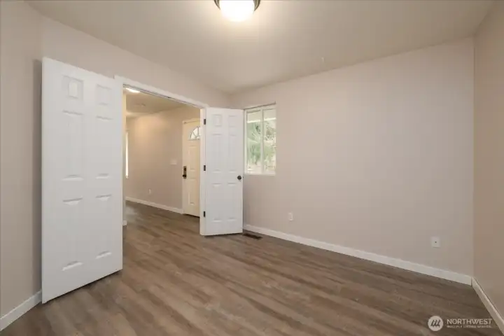 Main house: Office/Den off of entry on main floor.