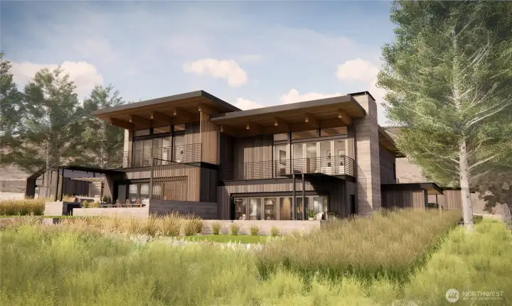 AI generated rear of home