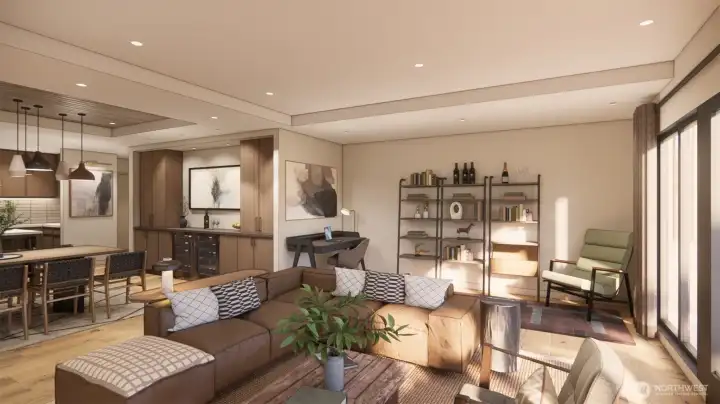 AI generated living room/kitchen