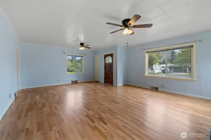 Spacious living and dining with tons of natural light