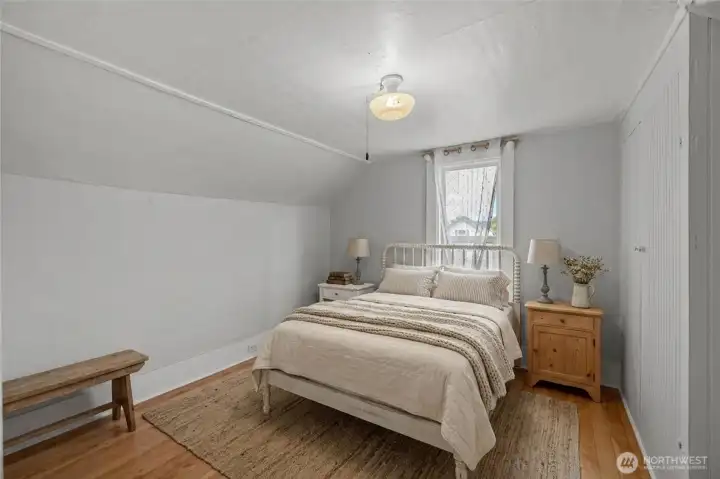 Upper level bedroom #2 - virtually staged