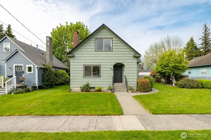This wonderful home sits on a double city lot!