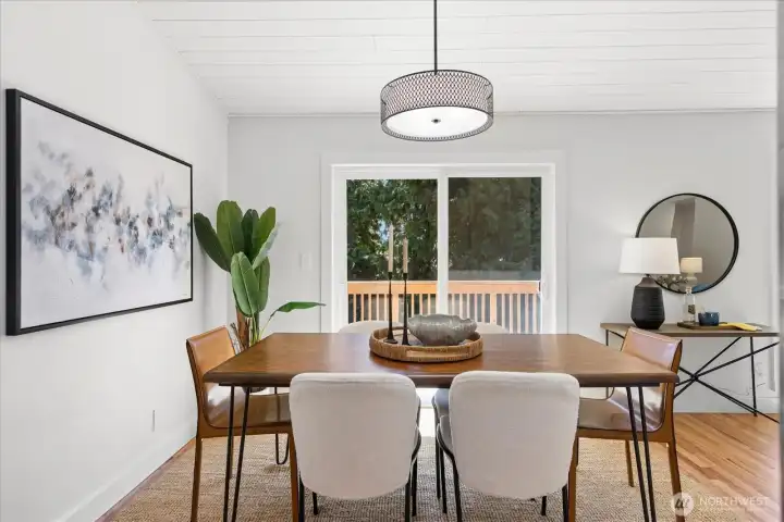 Dining space perfectly positioned for casual meals or hosting friends