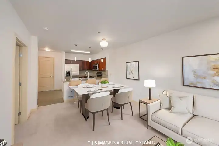 Open floorpan with space for dining