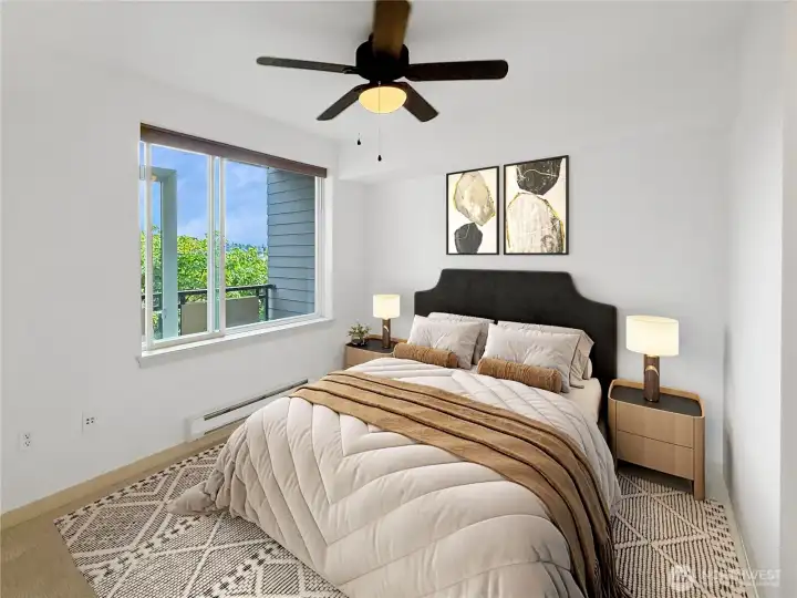 Large bedroom - room for king sized bed
