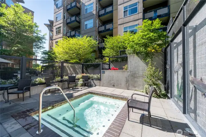 Clean hot tub for year round access