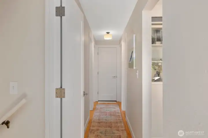 Make your way to the lower level via the stairwell to the left