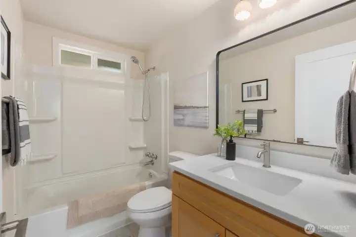 Freshly updated upper level bathroom