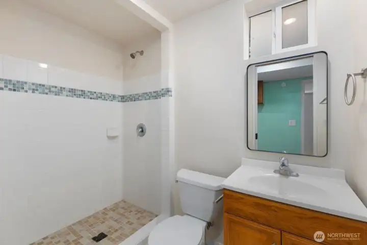 Lower level 3/4 bathroom