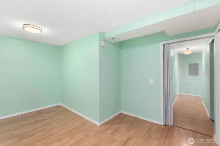 Lower level flex room perfect for an at home office or additional bedroom