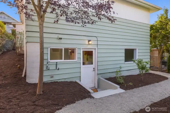 Back yard access from lower level