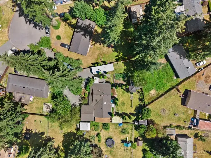 Drone view of property 1/3 acre Drone view of property 1/3 acre