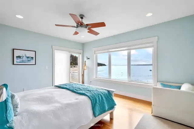 Primary Upstairs bedroom with an amazing view!