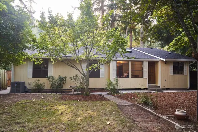 View of the home from the backyard.