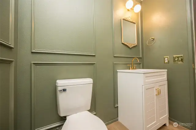 Remodeled powder room