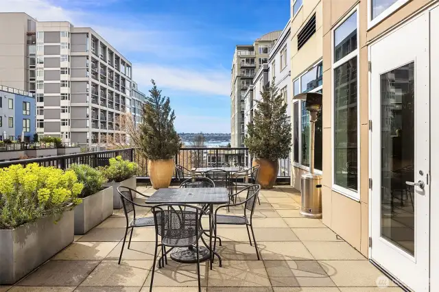 Private patio off the club room