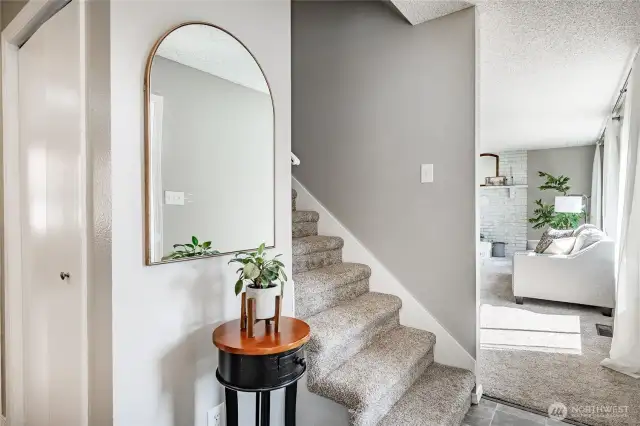 Entry looking to living room