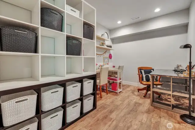 Lower level extra room for crafts, storage or just use your imagination.