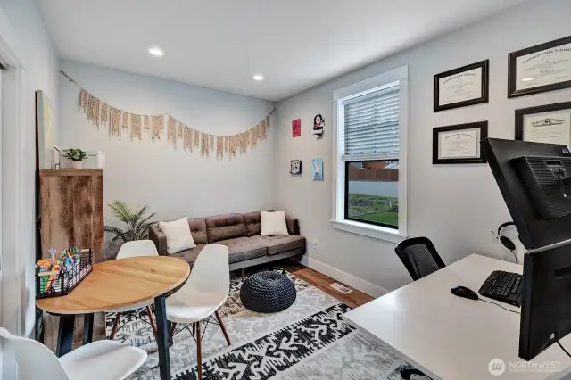 Bedroom/Office on main next to 1/2 bath.