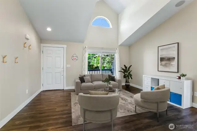 Newer luxury vinyl plank flooring throughout most of the main floor.