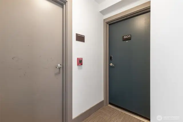 Unit is located between elevator & stairs, no shared walls with neighbors!