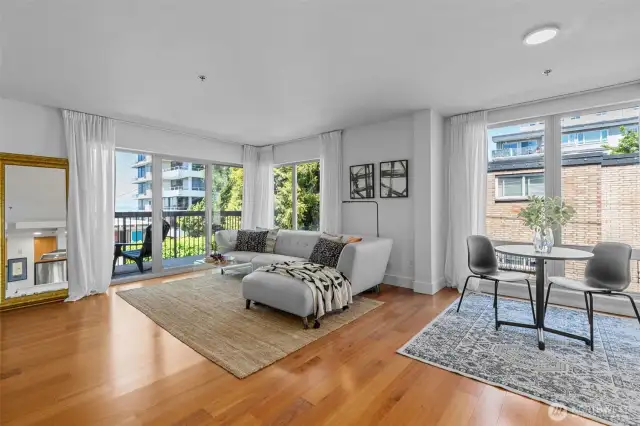 Spacious corner unit with open floor plan