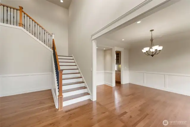 Upgraded hardwood flooring and staircase!