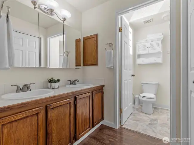 Primary bathroom vanity.