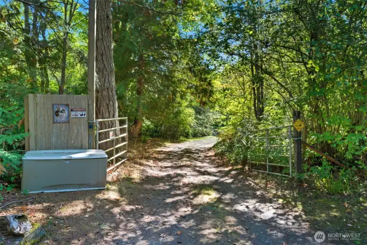 Gated entrance to the property