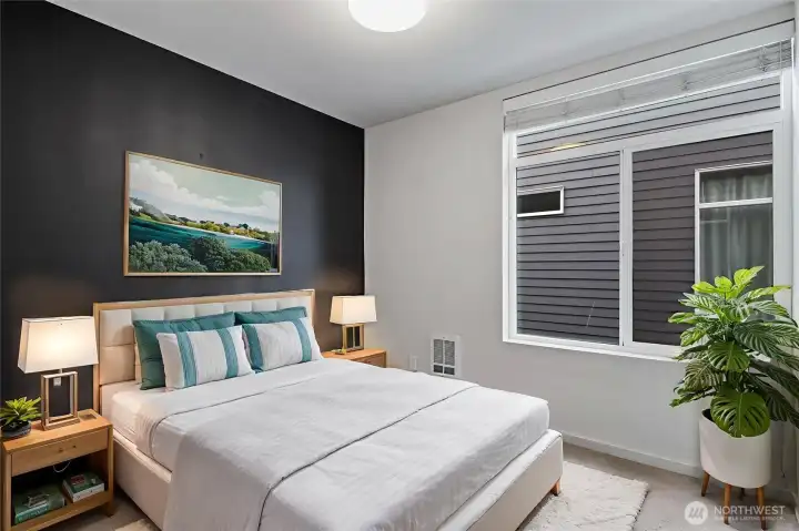 Third bedroom virtually staged