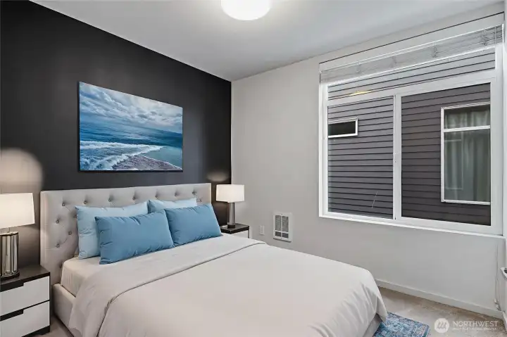 Room is virtually staged