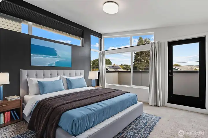 Primary room virtually staged