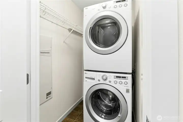 Full sized LG Washer & Dryer located on same floor as bedrooms!