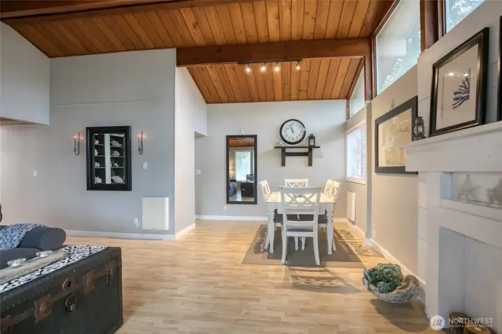 Large dining area off living room
