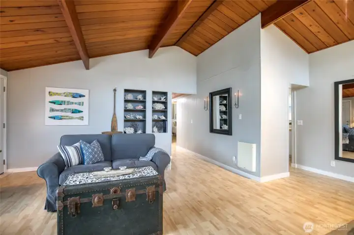 The stunning ceilings with open floor plan great for entertaining