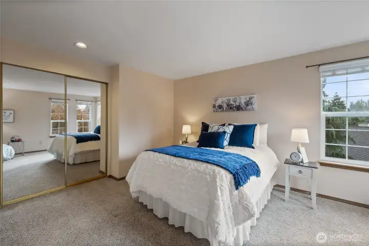 The primary suite has 2 closets! You will have to go shopping to fill them!