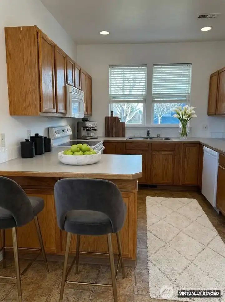 Kitchen With Eating Bar