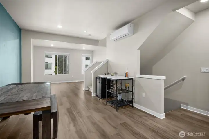 Mini fridge, coffee/wine cafe table can also stay if buyer would enjoy this.