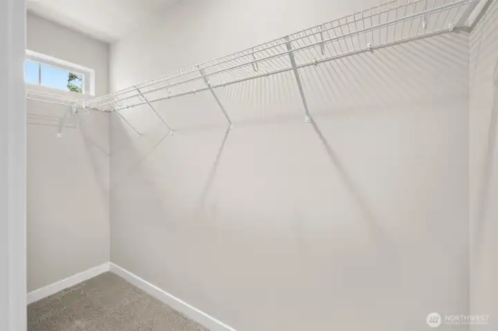 Oversized walk in closet.