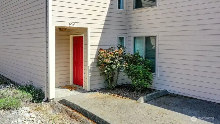 Dedicated parking right in front + attached garage. Guest parking right across from unit.
