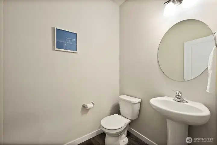 Main floor half bathroom.