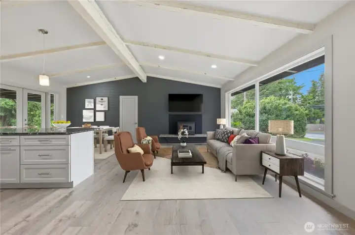 Living room / kitchen  *virtually staged