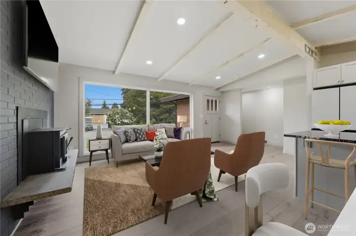 Living room  *virtually staged