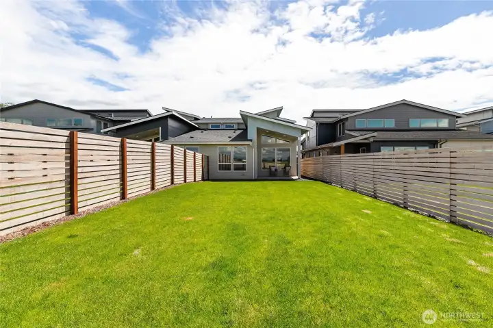 Spacious backyard